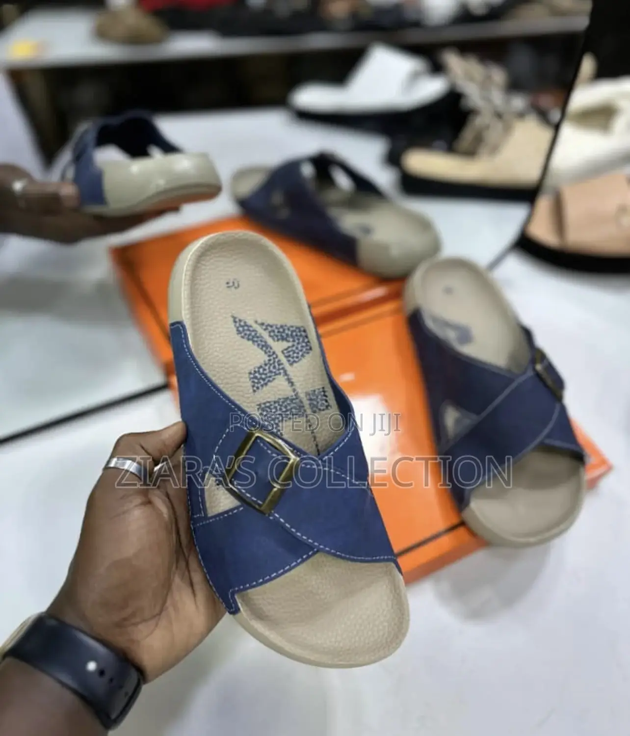 Navy Blue Alc Men’S Sandals