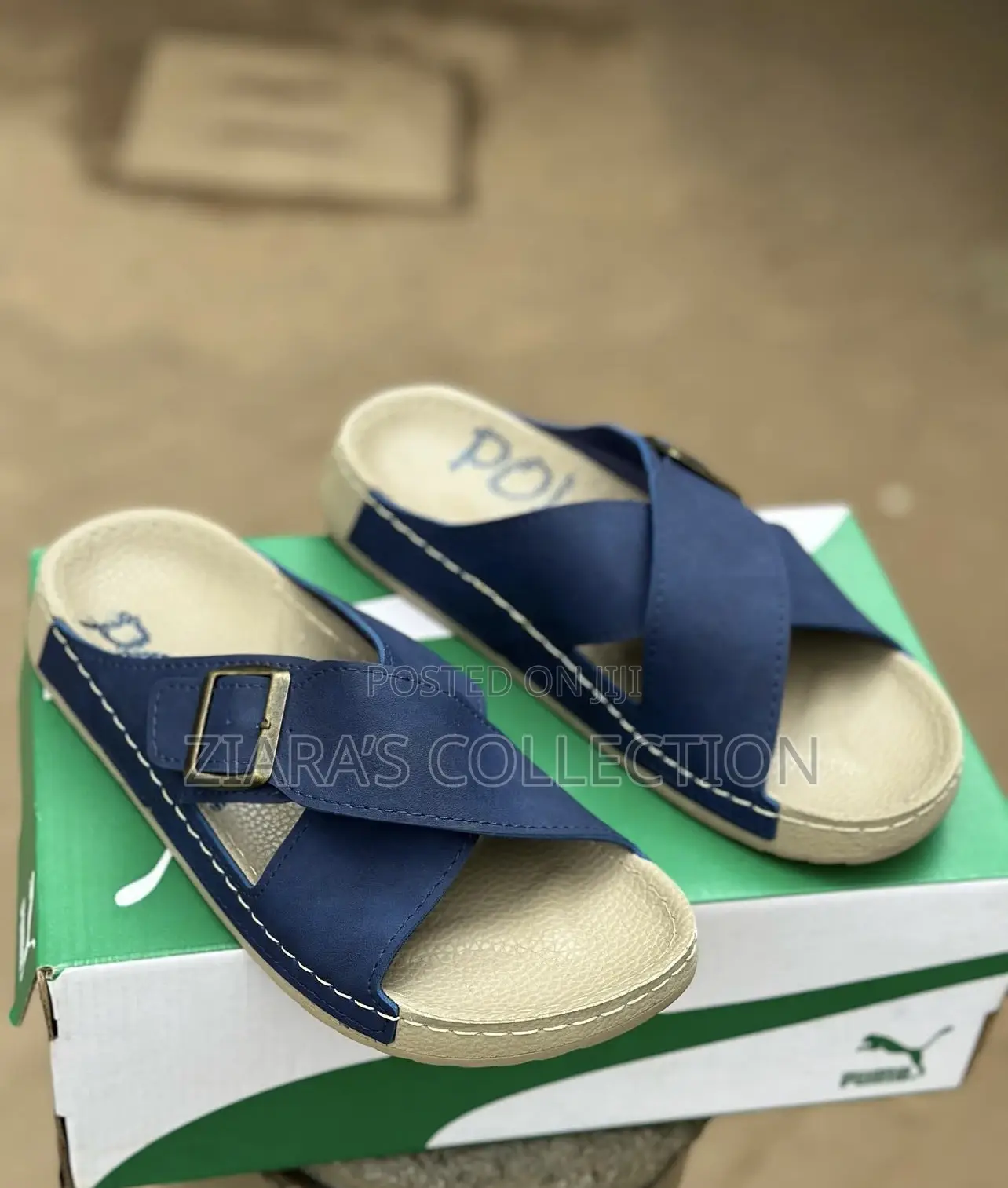 Navy Blue Polex Sandals