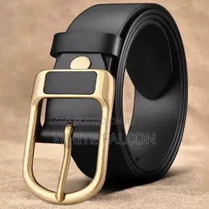 Vintage Men’S Belts-Genuine Cowhide Leather -Black
