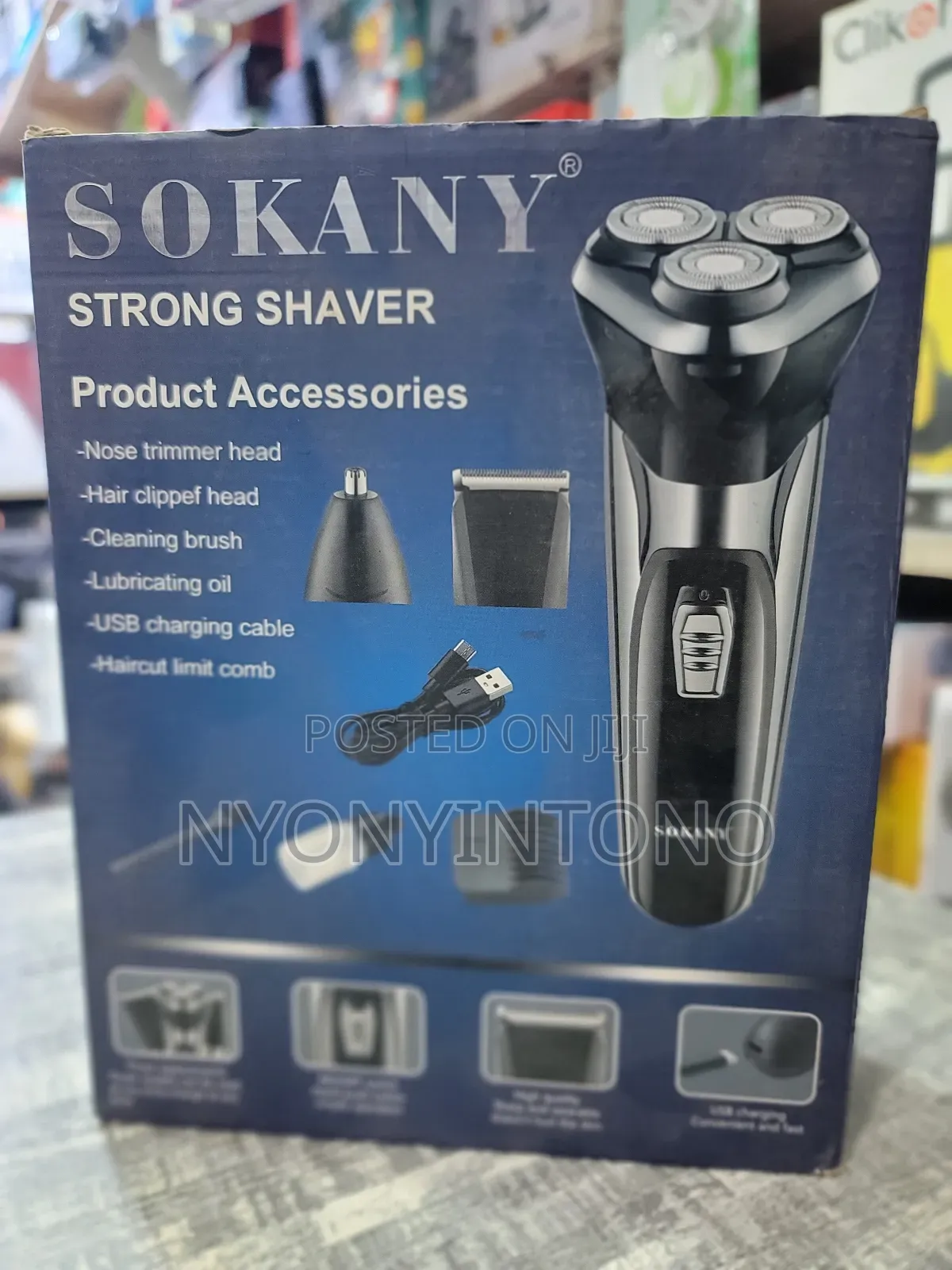Sokany 3 in 1 Rechargeable Hair Clipper Nose Trimmer Shaver