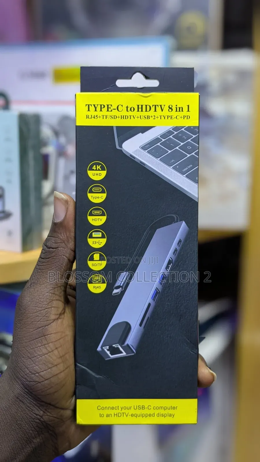 Type C to HDTV 8 in 1 Hub