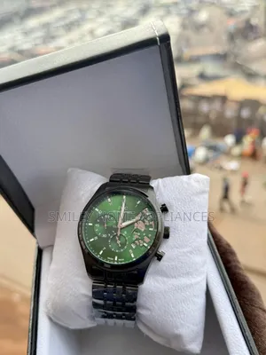 Iwc Schaffhausen Blacked Out Men's Watch With Greeen Face