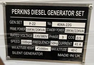 3 Phase Generator 20kva