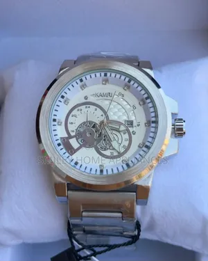 Kamri Men's Stainless Steel Watch With a White Face