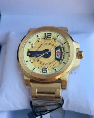 Kamri Golden Men's Classy Analog Wrist Watch