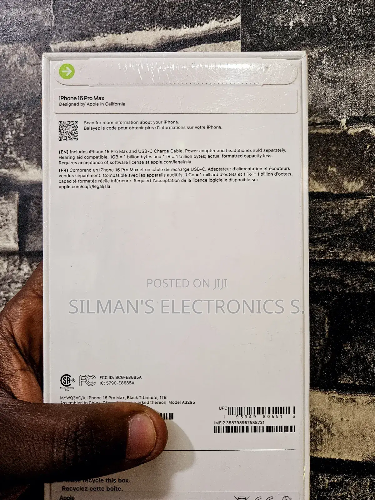 New Apple iPhone 16 Pro Max 1 TB Blue