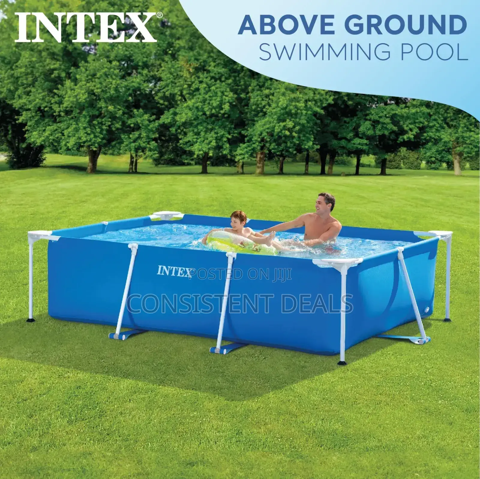 Intex Steel Frame 2.6m Rectangular Swimming Pool