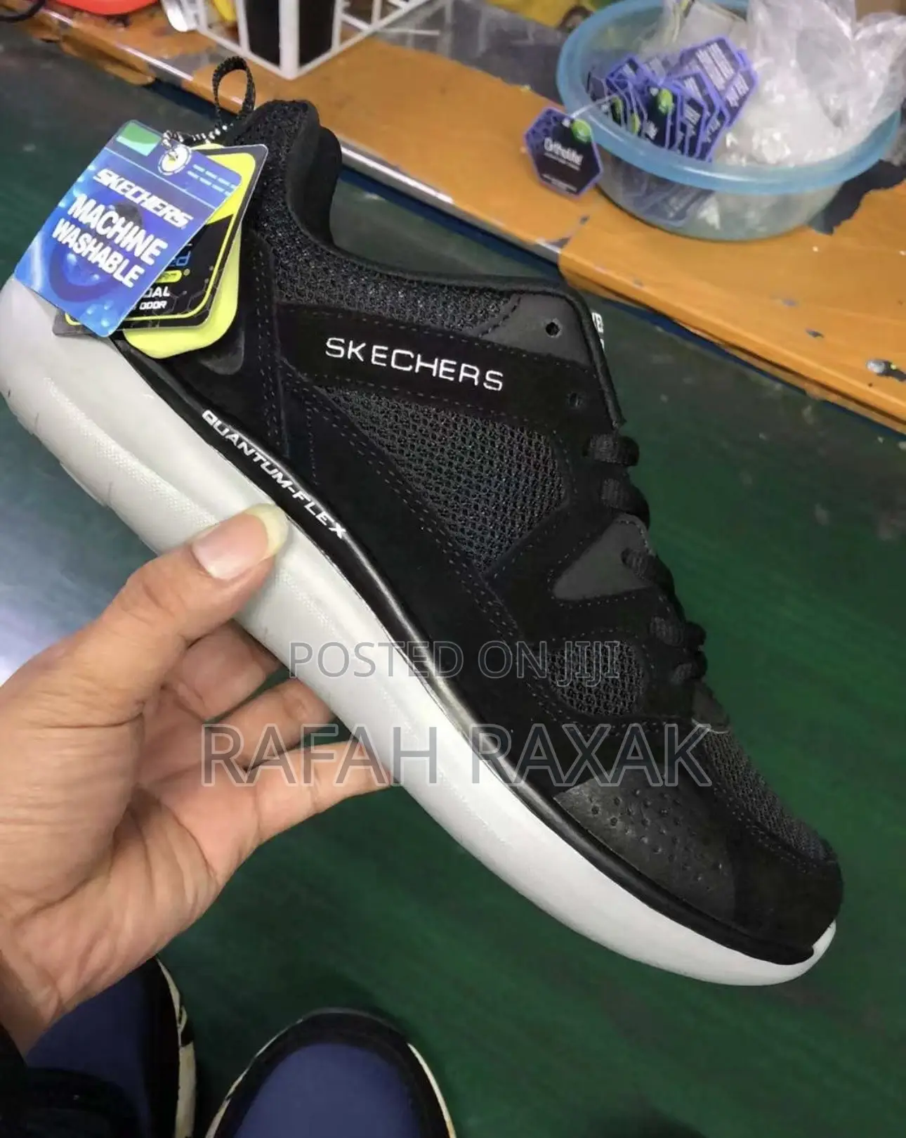 Original Black/Gray Skechers Quantum Flex Running Sneakers