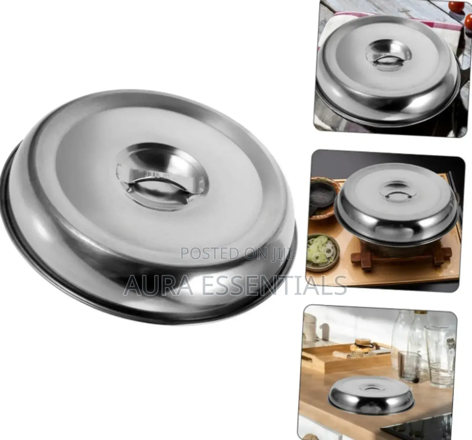 Dome Food Lid Stainless Steel Plate Cover (26cm)
