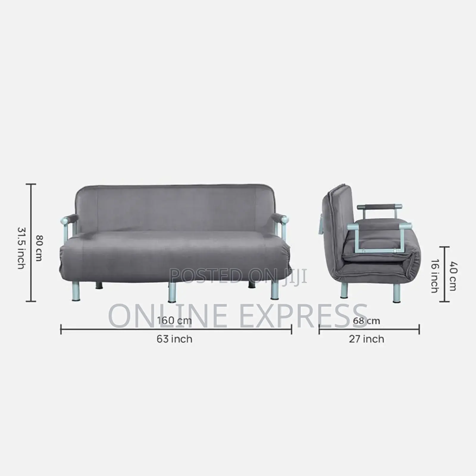 3 Seater Foldable Sofa