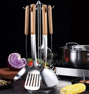 Photo - Stainless Steel Kitchen Utensils Cooking Spoons