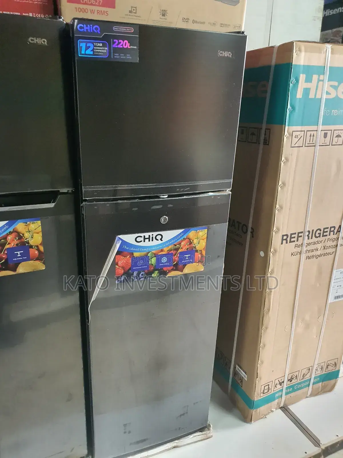 220litrs Chiq Fridge Black