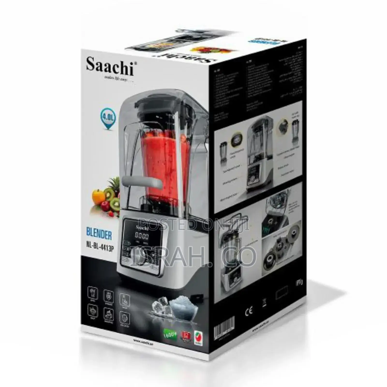 Saachi Commercial 4l Silent Blender With Plastic Jar