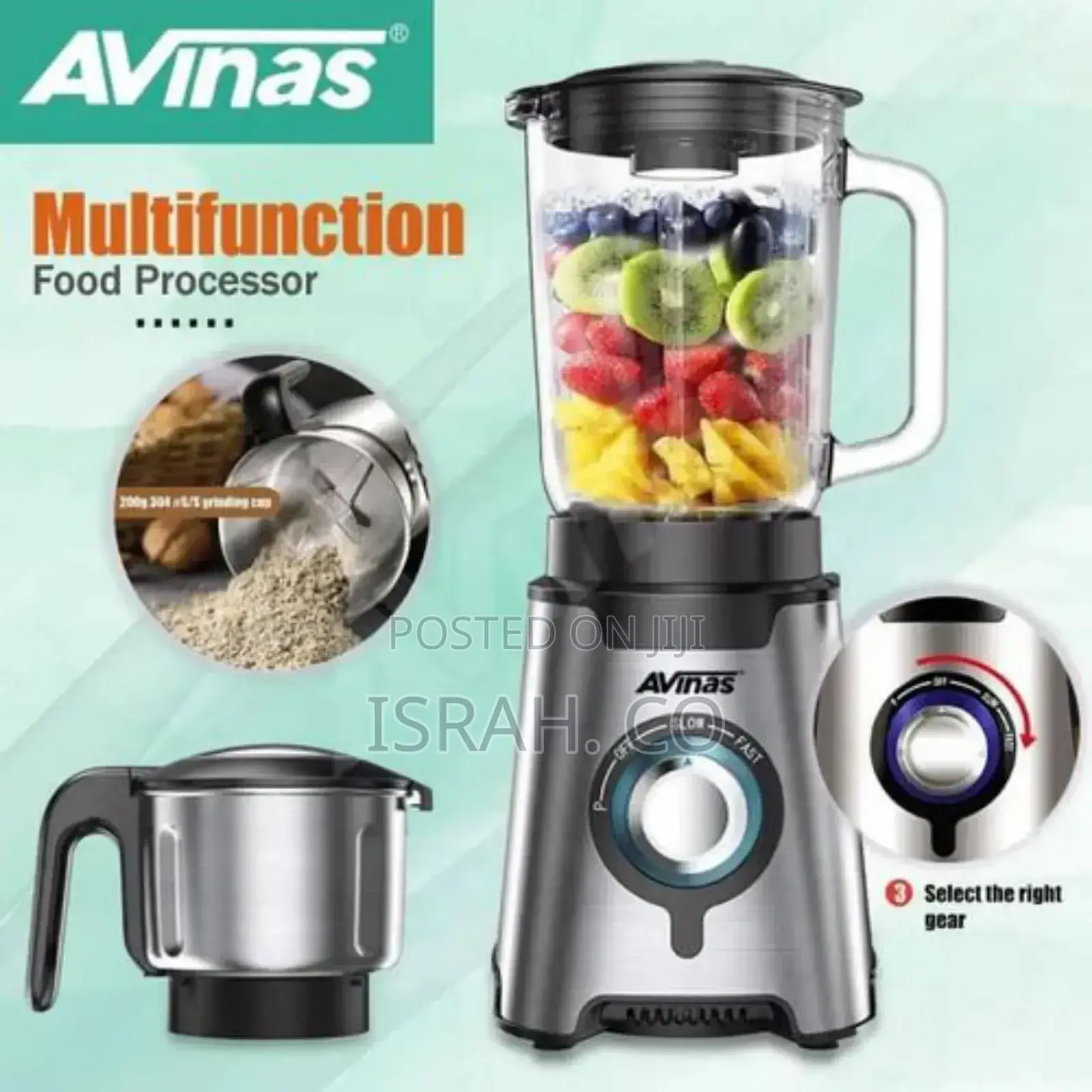 Avinas Multi-Function Glass Andjar Electric Smoothie Blender