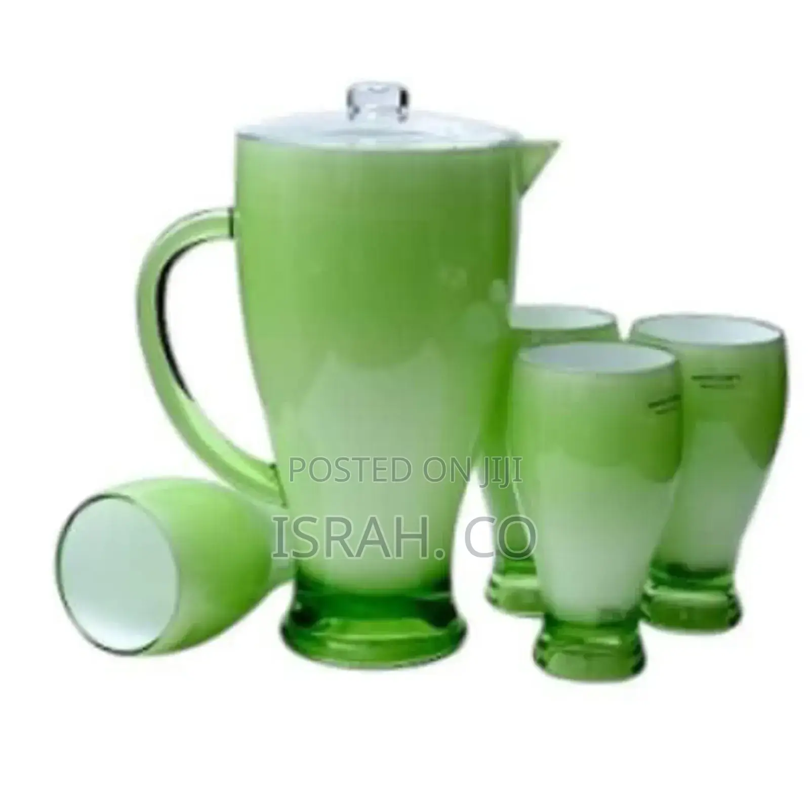4piece Acrylic Juice Tumbler Cups and 1 Piece Jug Water Set-