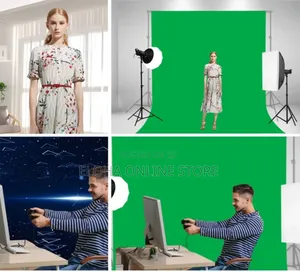 Portable Green Screen With Stand and 4 Clips