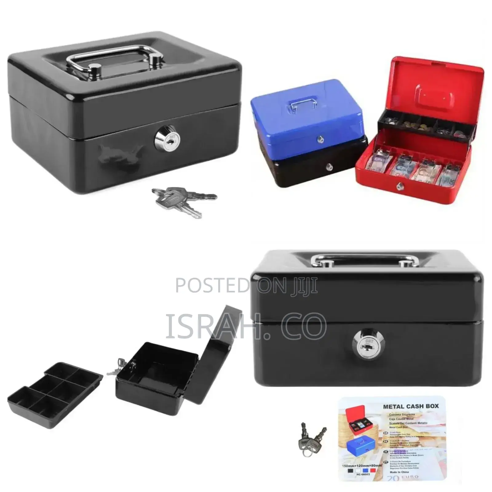 380l X 280w X 140 Mm Hc-66008 Robust Metal Cash Box