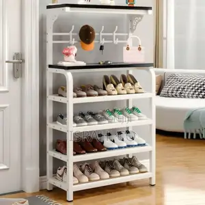 Metal Shoe Rack With 4 Levels Freestanding