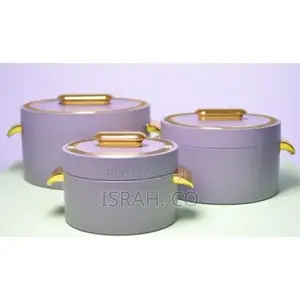 3 Pieces of Steel Hot Pot Plastic Bento Lunch Box Thermos