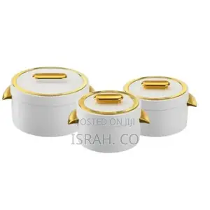 3 Pieces of Steel Hot Pot Plastic Bento Lunch Box Thermos