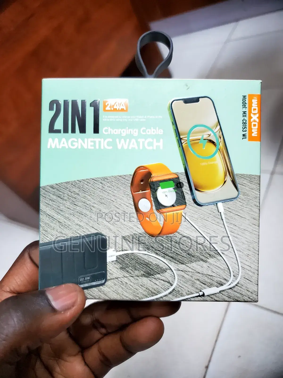 2 in 1 Charging Cable Usb, iPhone + Magnetic Watch Charger