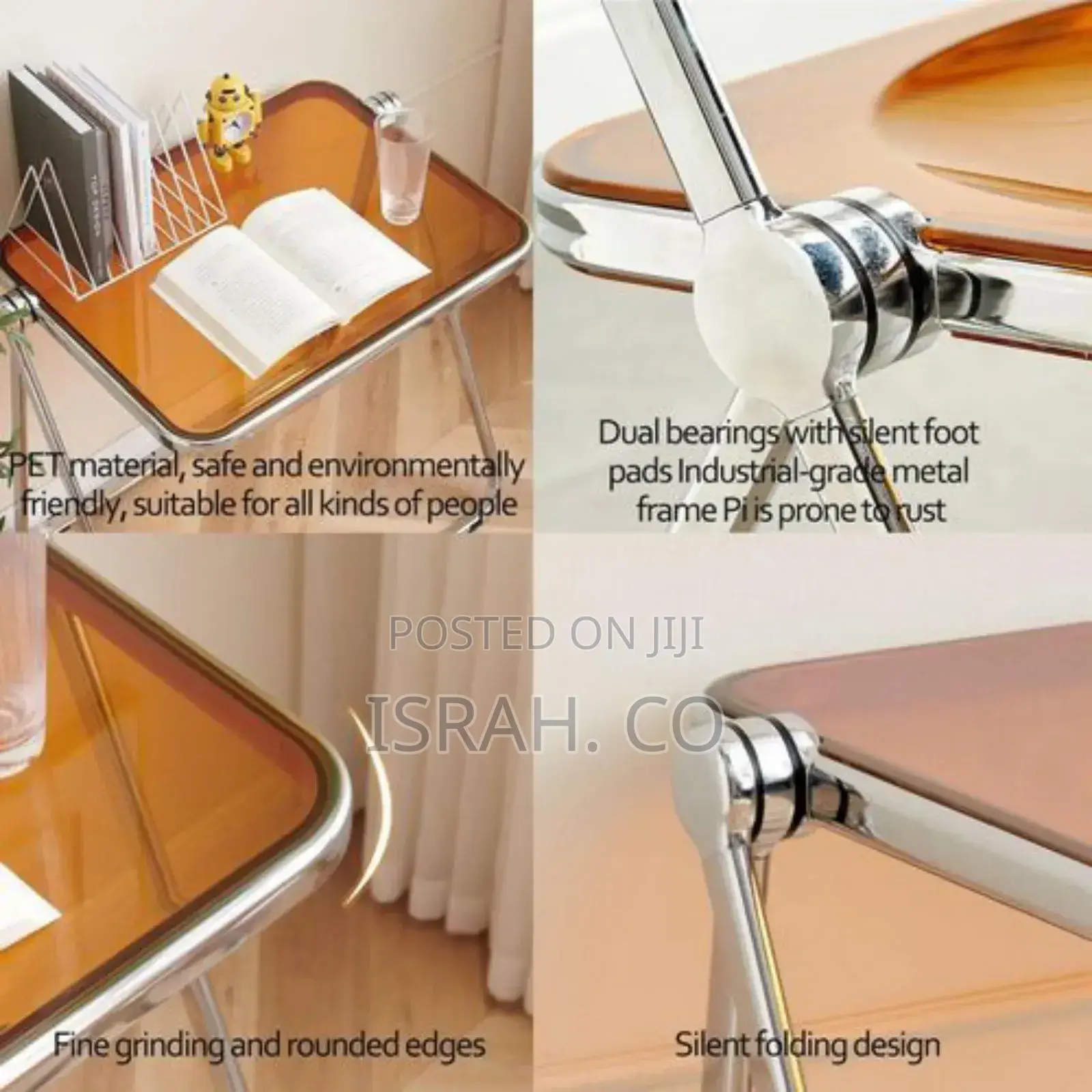 Portable Stackable Folding Tv Acrylic Serving Tray Tables
