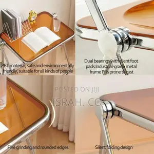 Photo - Portable Stackable Folding Tv Acrylic Serving Tray Tables