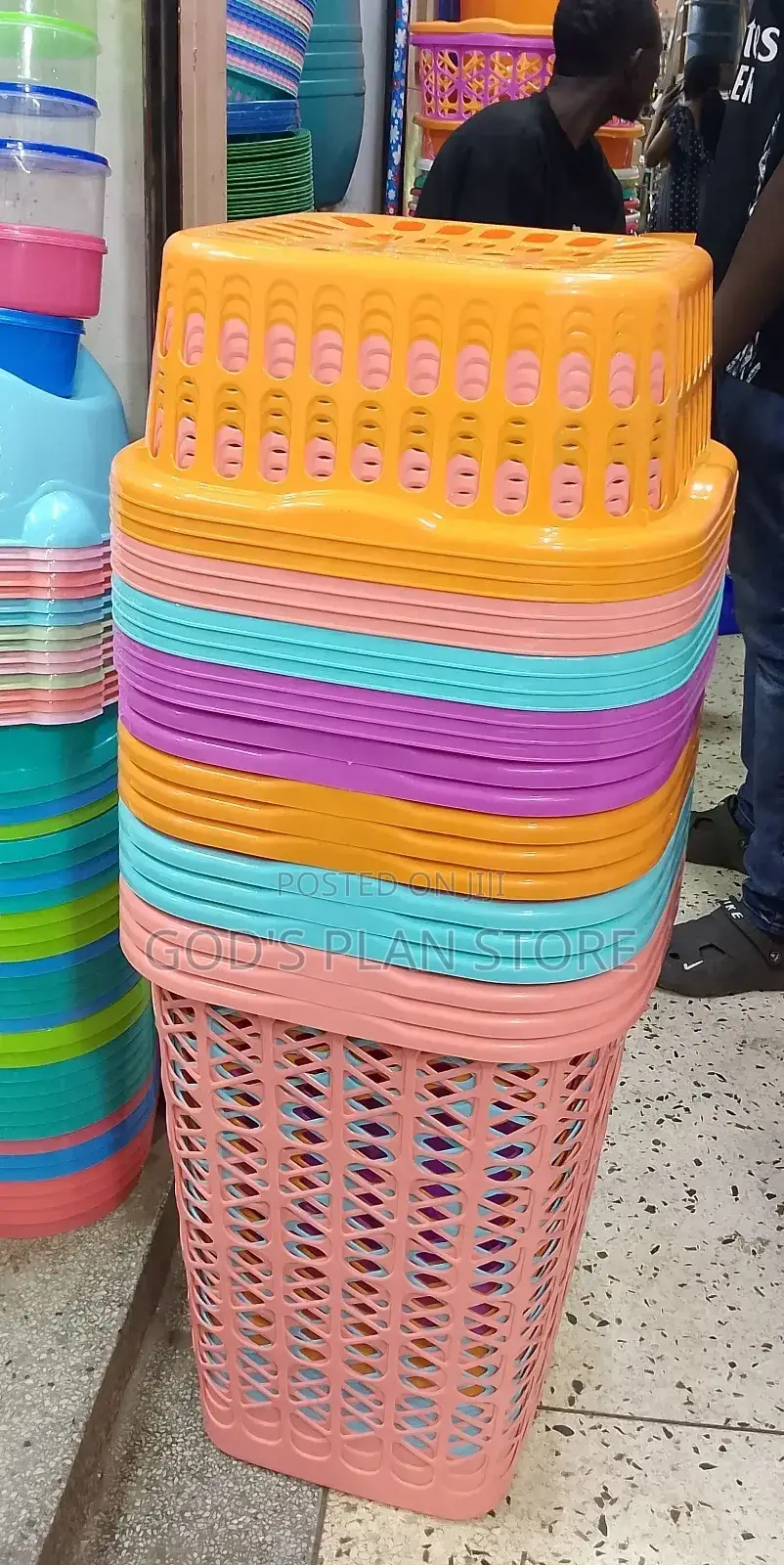 Plastic Loundary Basket 1pc