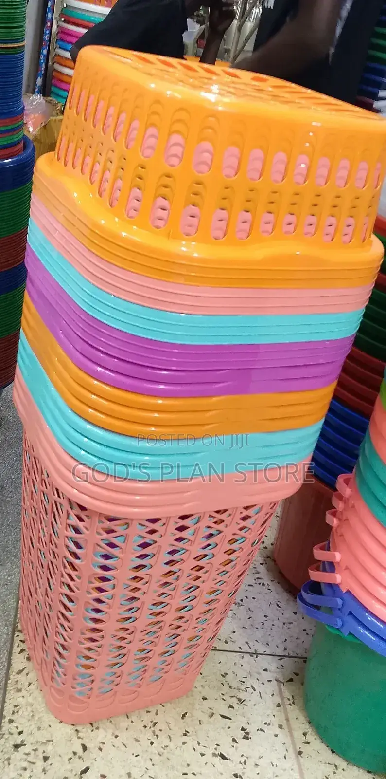 Plastic Loundary Basket 1pc