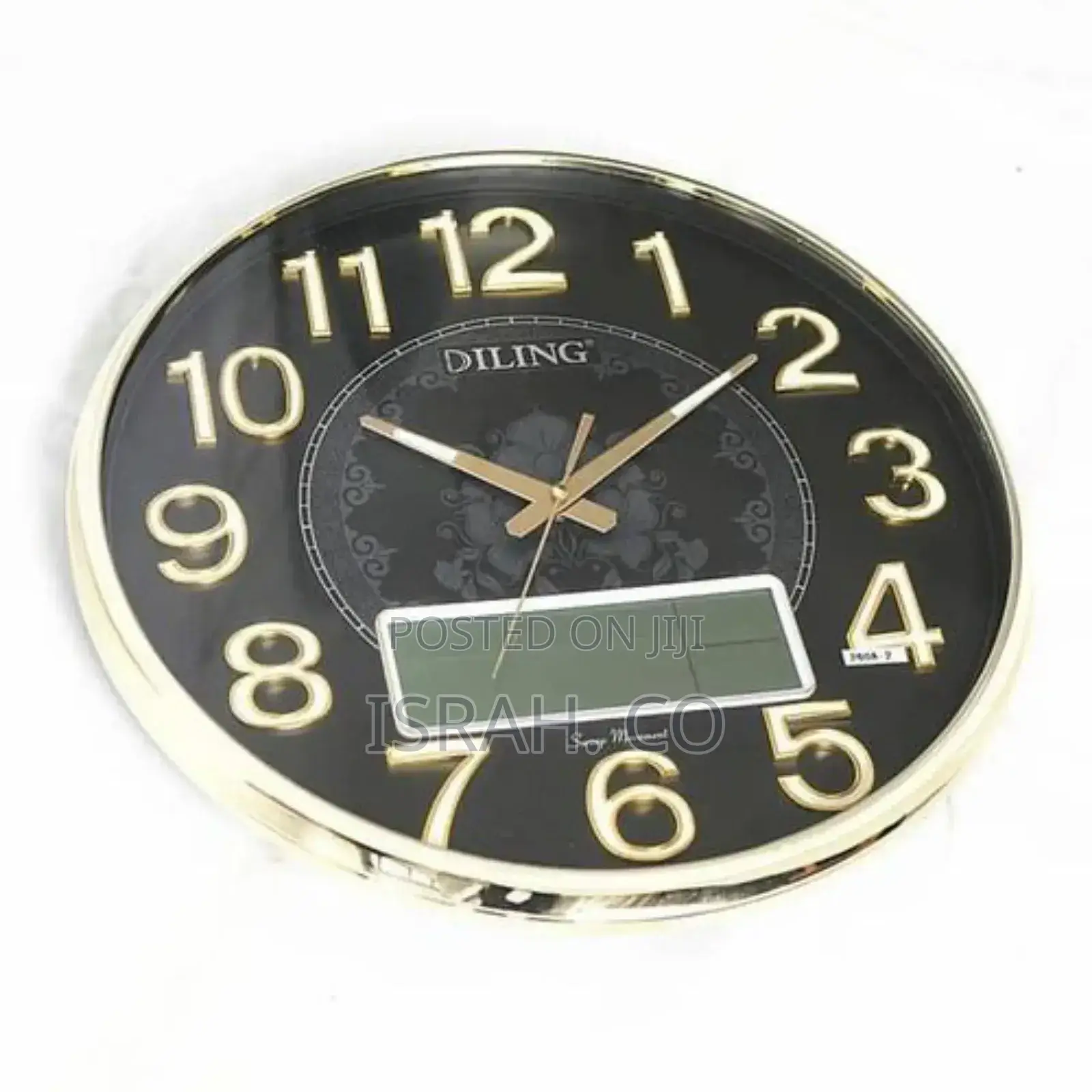 Diling Luxury Modern Wall Clock Round Shape 3d Digital