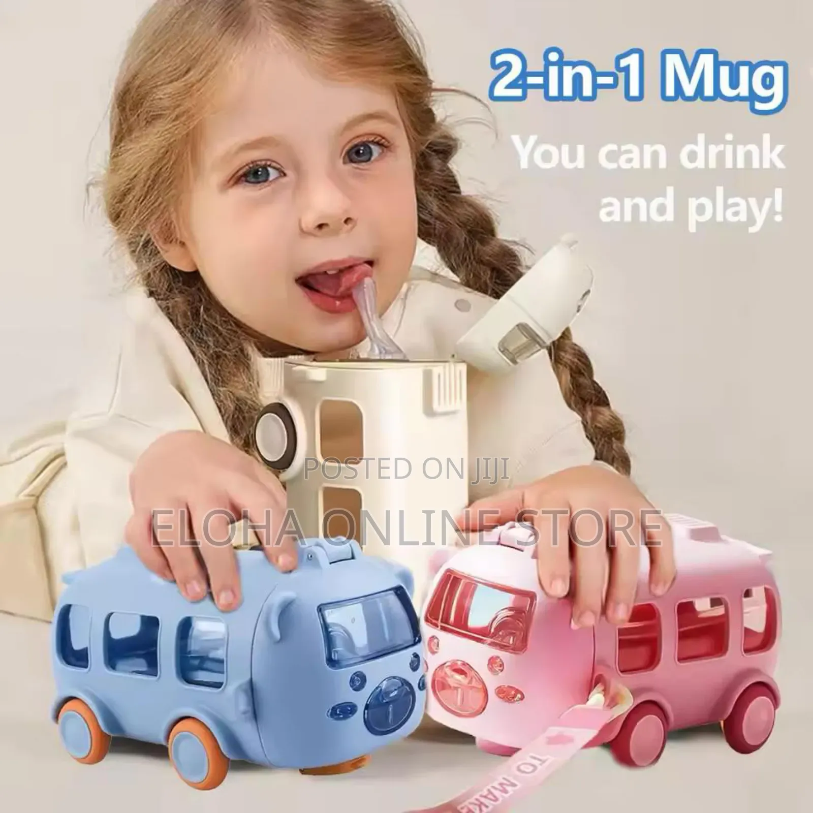 500mlkids Cute Toy Car Cup With Straw