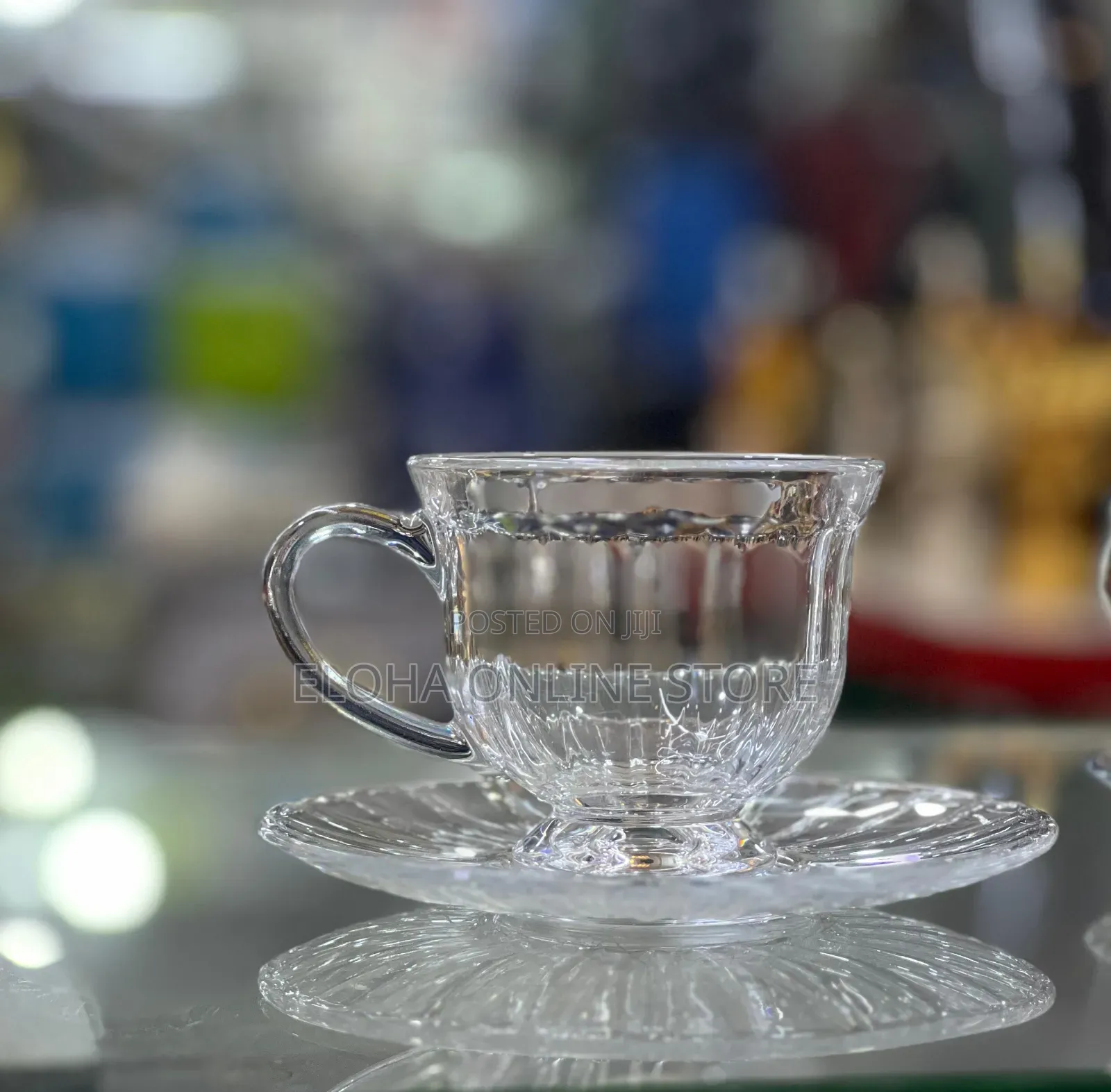 Mini Glass Tea Set Cup and Saucer