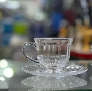 Mini Glass Tea Set Cup and Saucer