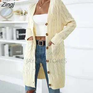 Long Open Buttoned Sweaters Available