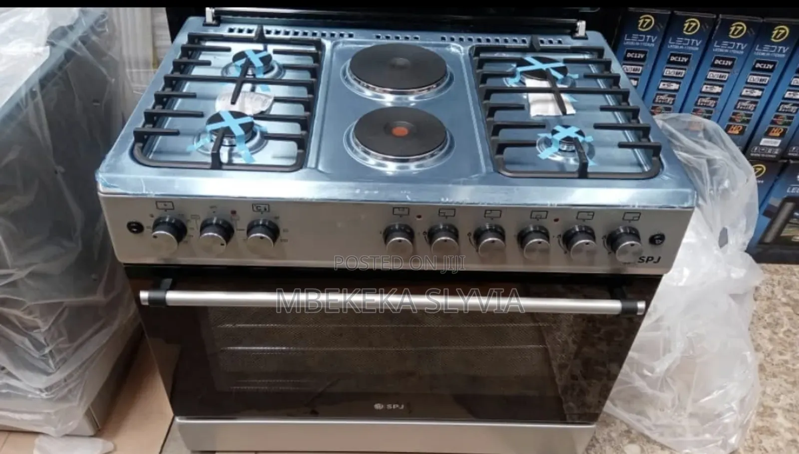 SPJ 90x60 Cooker With Electric Oven/4 Gas Cooker 2electric Plates