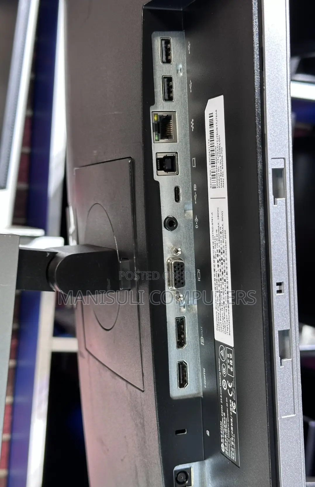 Ips Monitor Hp 24 Inch Screen Camera Vga Hdmi Dvi Good Uk