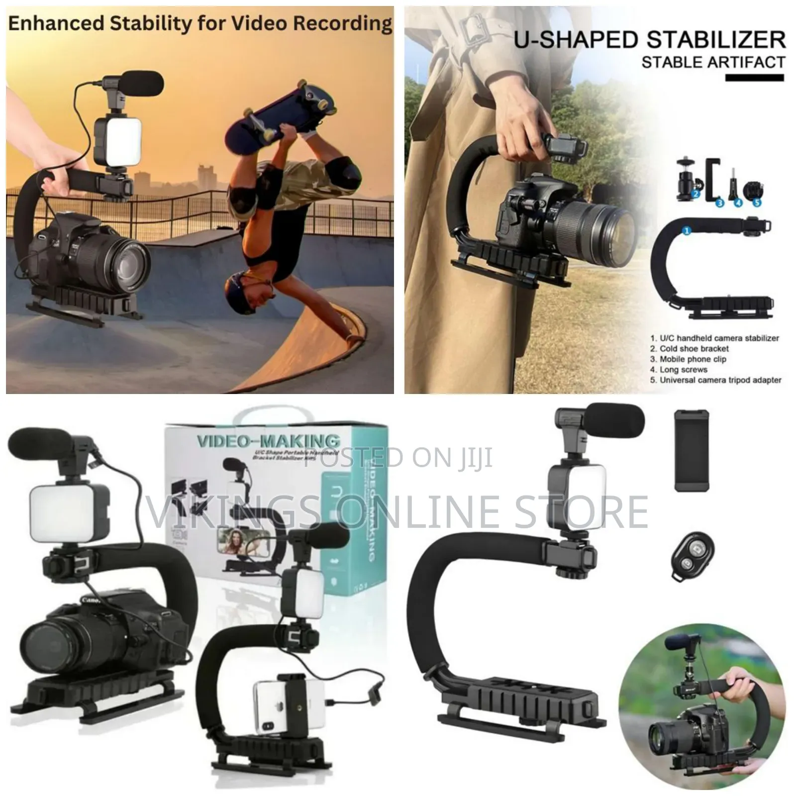 Handheld Vlog Stand Stabilizer Kit Phone Camera Recording