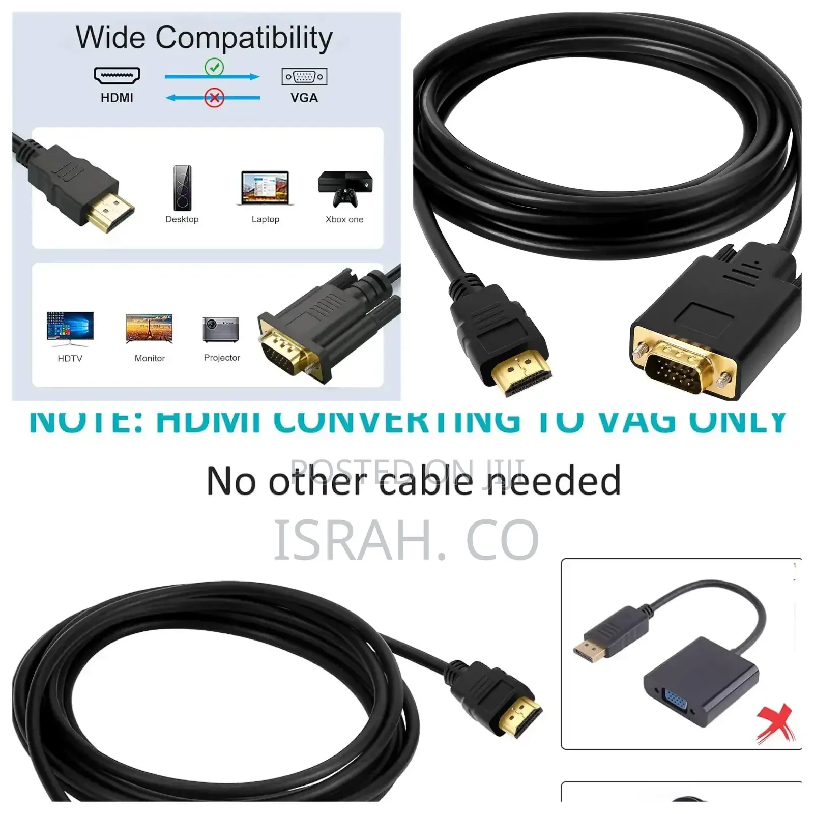 Two Hdmi to Vga Adapter Cables.