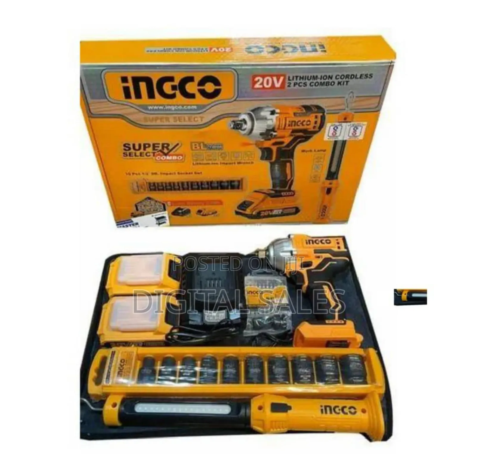 Ingco Ciwli2001 Cordless Lithium-Ion Impact Wrench