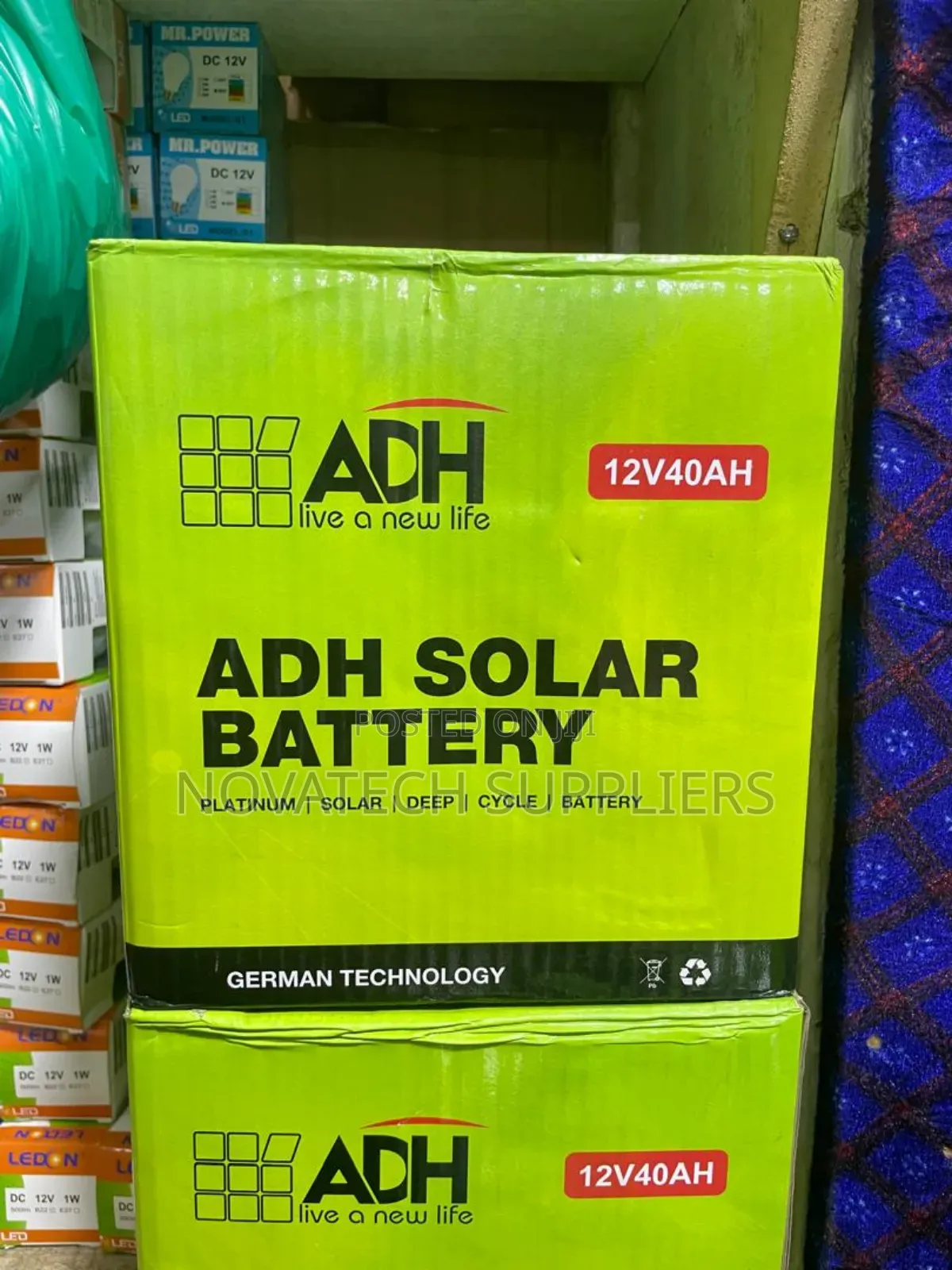 40ah German Technology Adh Solar Powder Battery Cuko