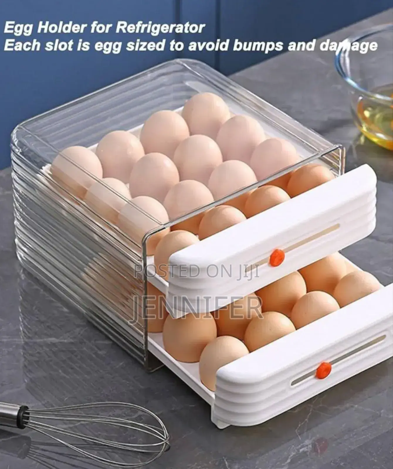 2 Layers Egg Holder Storage Box