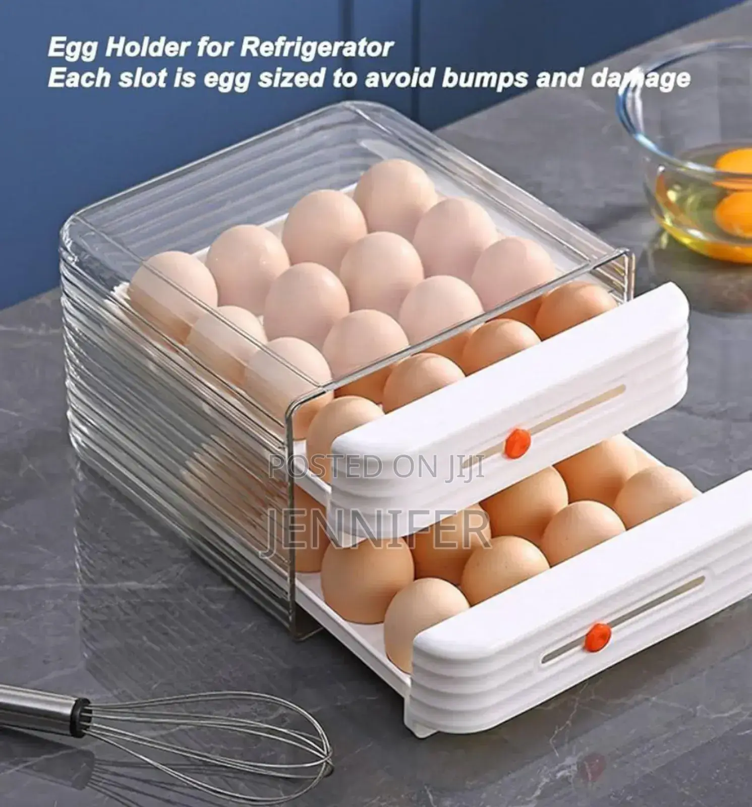 2 Layers Egg Holder Storage Box