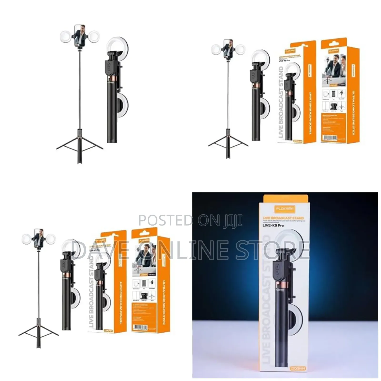 Plokama Live- Pro 1700mm Live Broadcast Stand With Led