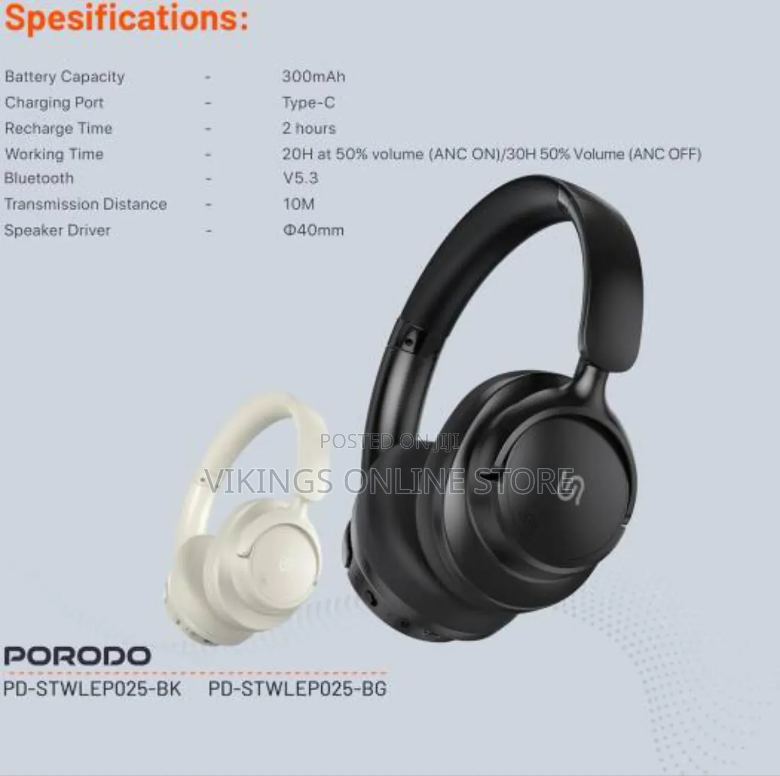 Porodo Soundtec Hybrid Anc Headphone