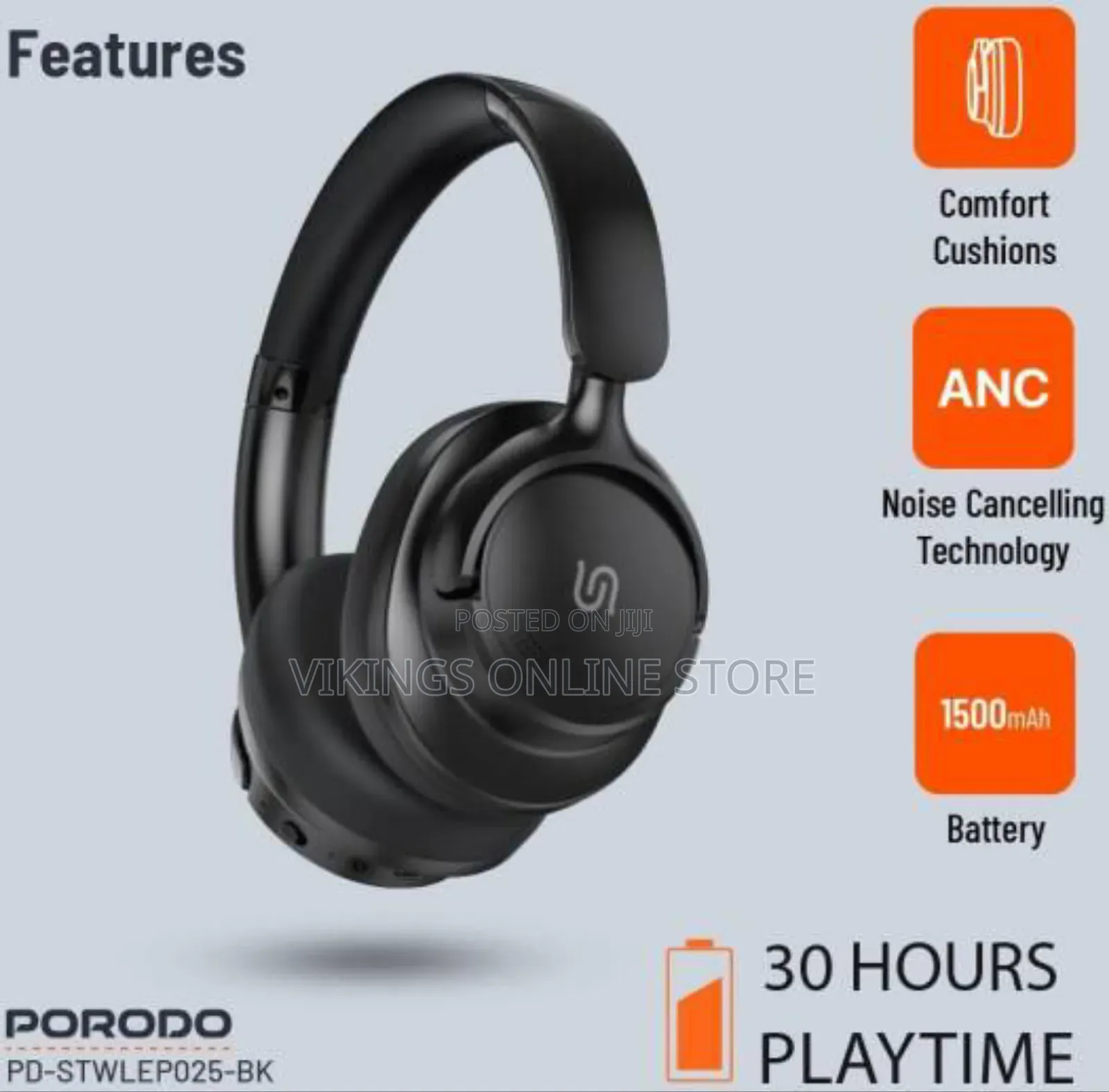 Porodo Soundtec Hybrid Anc Headphone