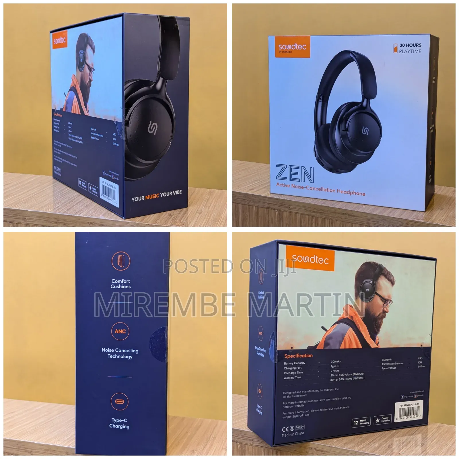 Soundtec by Porodo Zen Active Noise Head Phones