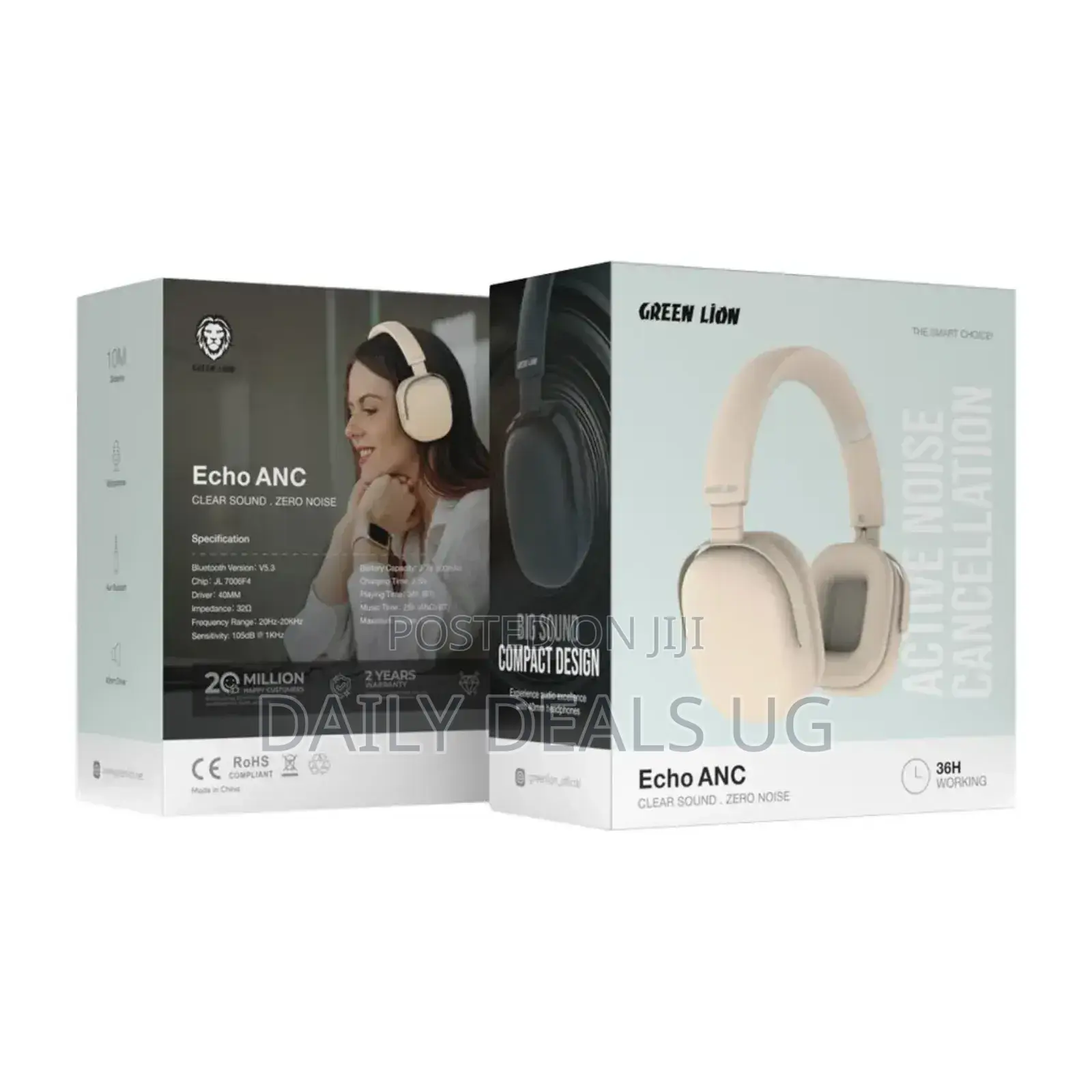 Green Lion Echo Anc Wireless Headset Gnechanc