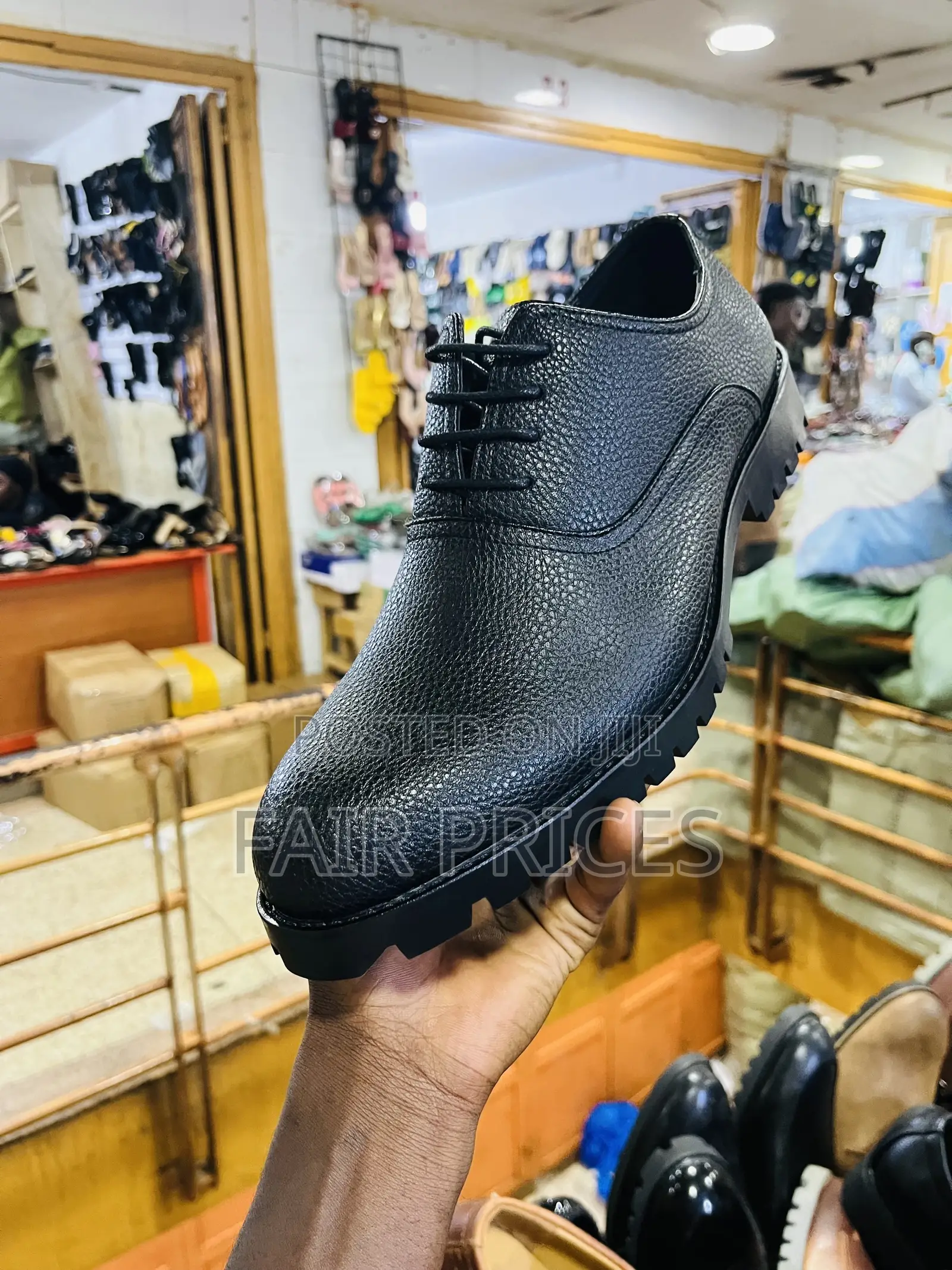 Corporate Office Leather Oxfords Black