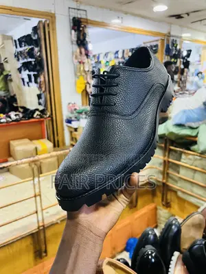 Corporate Office Leather Oxfords Black