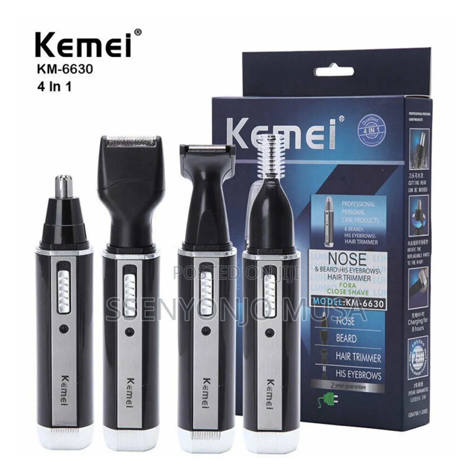 Kemei 4-in-1 Rechargeable Hair Trimmer Kit -Shaver for Beard